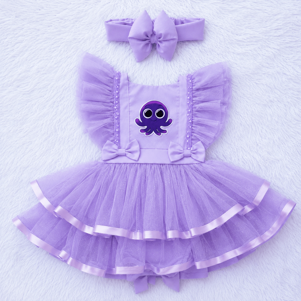 Romper Bolofofo Lilás e Rosa Luxo Bebê Menina Infantil Jardineira Fantasia