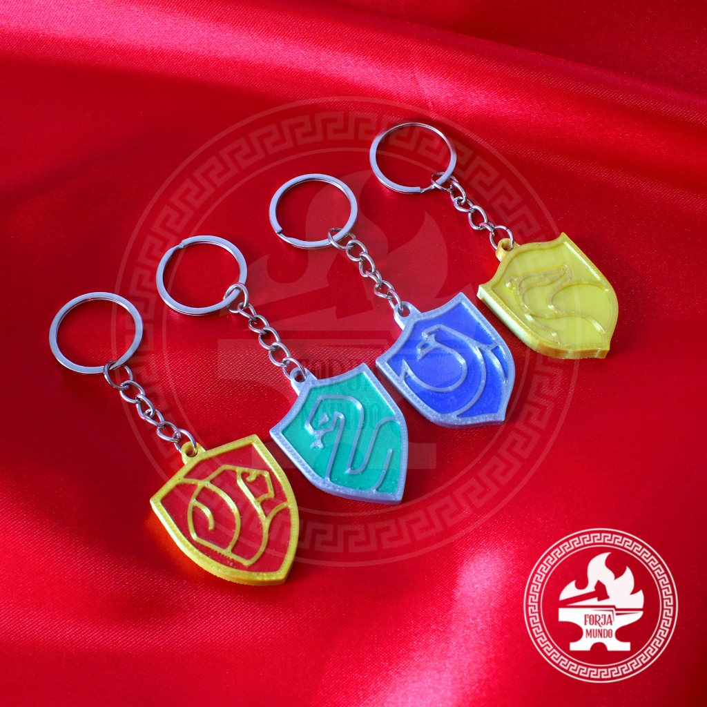Chaveiro Harry Potter casas Hogwarts - Grifinoria Sonserina vira tempo