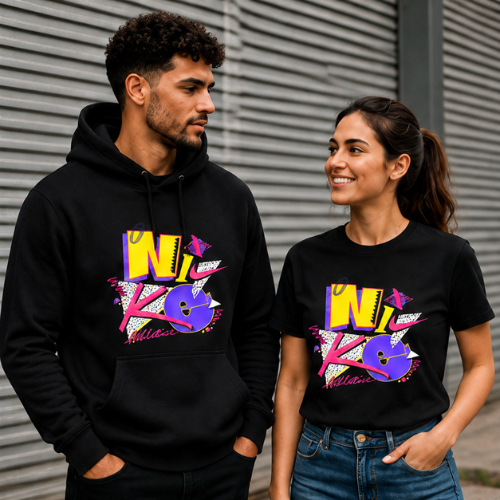 Moletom Canguru Flanelado Com Capuz Quentinho + Camiseta 100% Algodão Confortável Estampada 2026 Unissex Envio em 24H