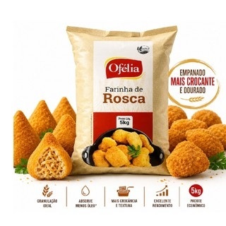Farinha Especial Empanar de Rosca Ofélia 5 kg Escolha sua Quantidade