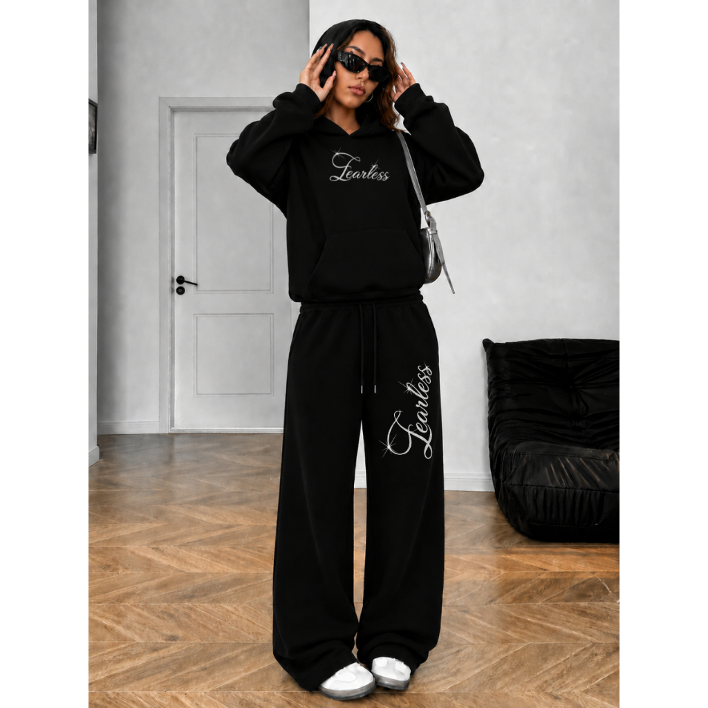 Conjunto Moletom Feminino Blusa de Frio Canguru Flanelado P ao G5 Super Quentinho