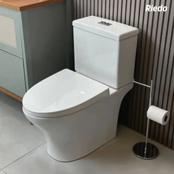 Bacia Vaso Sanitário Caixa Acoplada Riedo da Inowar cor Branco Saída Vertical (chão)