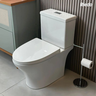 Bacia Vaso Sanitário Caixa Acoplada Riedo da Inowar cor Branco Saída Vertical (chão)