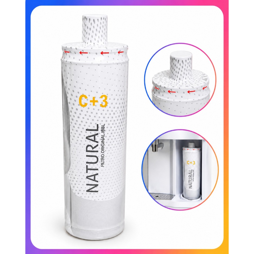 Refil Natural C+3 Filtro IBBL Purificador De Água Fr600 Original Due Girou Trocou Tripla Filtragem