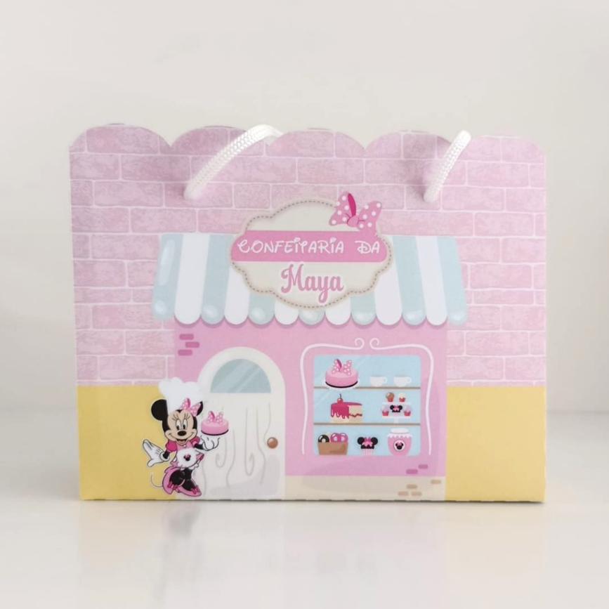 Sacolinhas Personalizadas tema Confeitaria da Minnie  - Lembrancinhas  - Aniversário