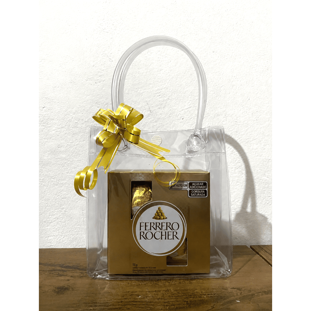 10 Sacolas de Presente de Plástico Transparente 100% PVC - Reutilizáveis e Impermeáveis com Alças Transparentes Premium