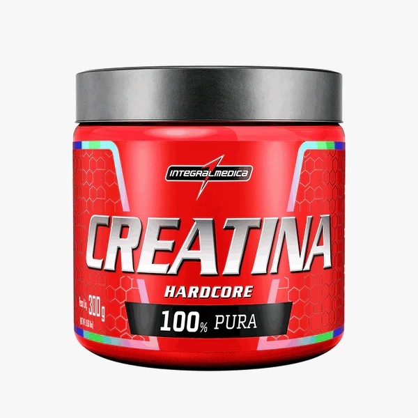 Creatina Monohidratada Hardcore 300g Integralmedica Original Ganho de Força Massa Muscular Energia Treino Academia