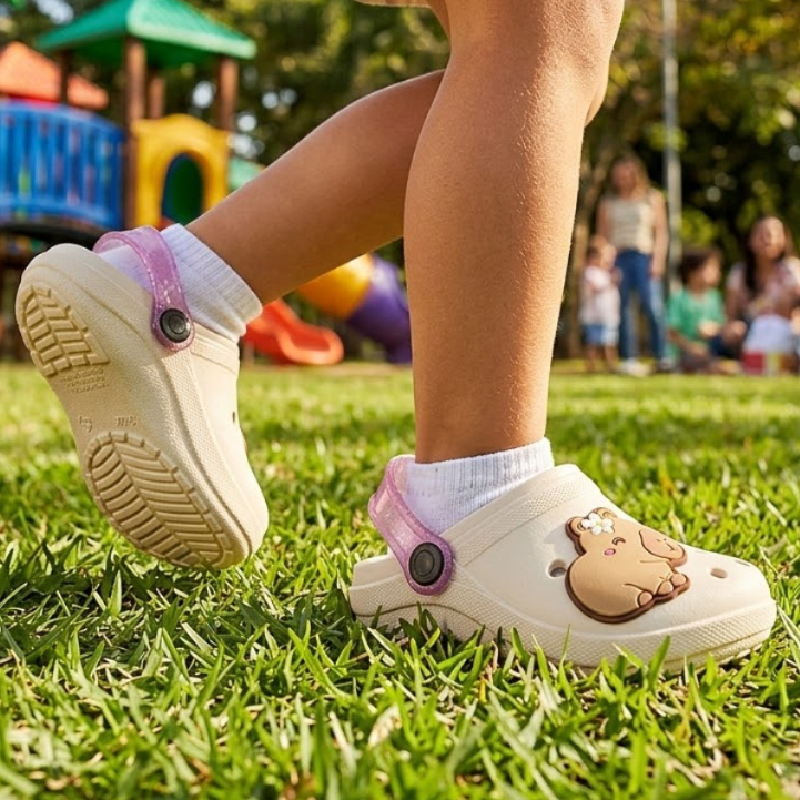 Sandália Babuche Infantil Menina Sandália Capivara Delicada e Confortavél Promoção