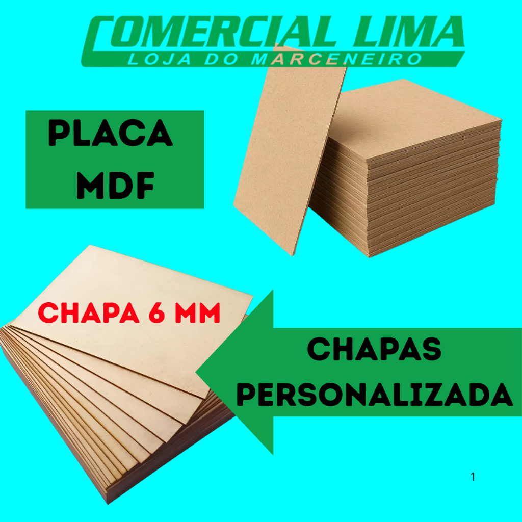 Placa Chapa MDF Cru 15mm Sob Medida Personalizada Prateleira Artesanato