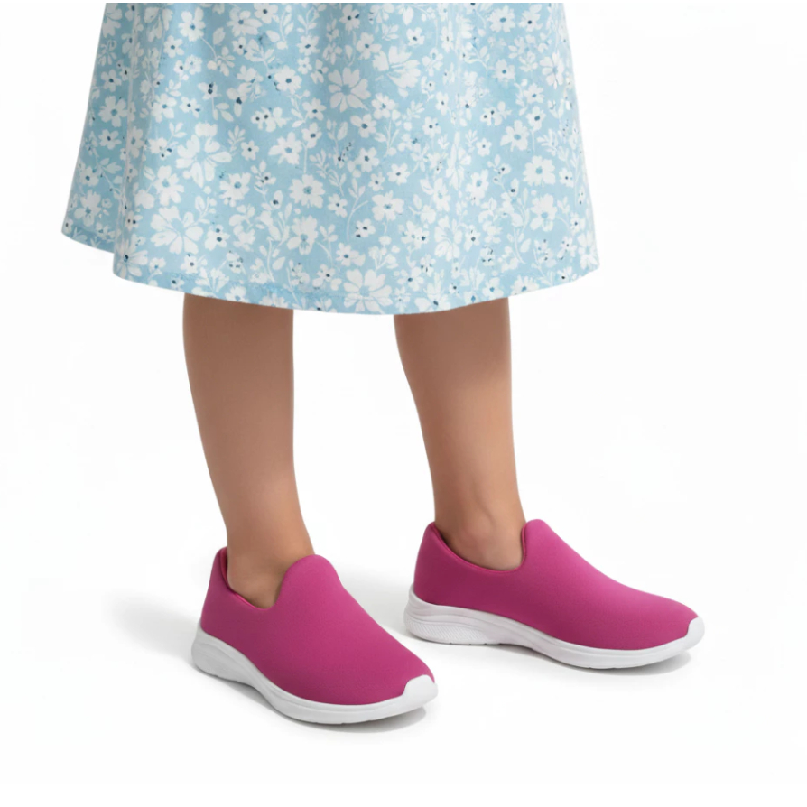 Tenis Calce Fácil Infantil Super Confortável Menina do 22 ao 33 Pink