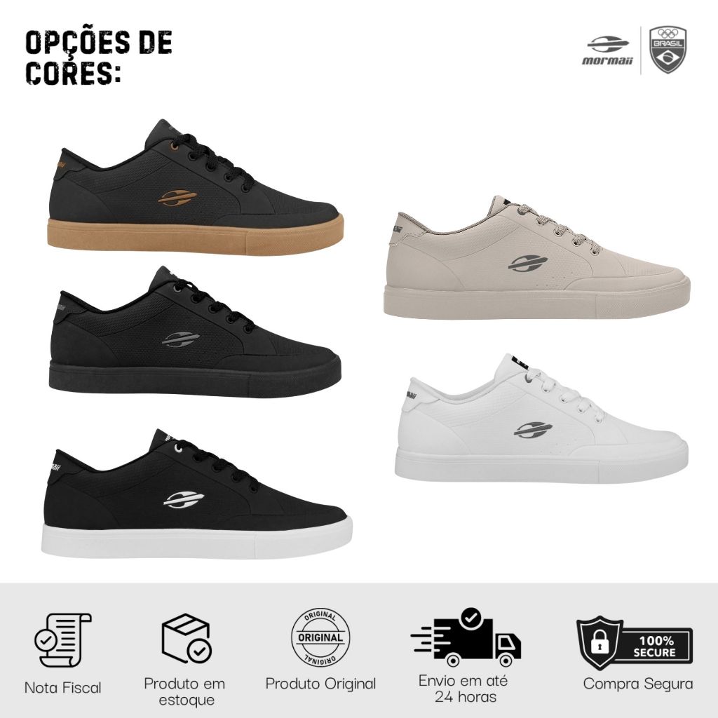 Tênis Mormaii Urban Free Masculino Casual Urbano Skate Confortável Leve Original Dia a Dia Treino Trabalho Academia