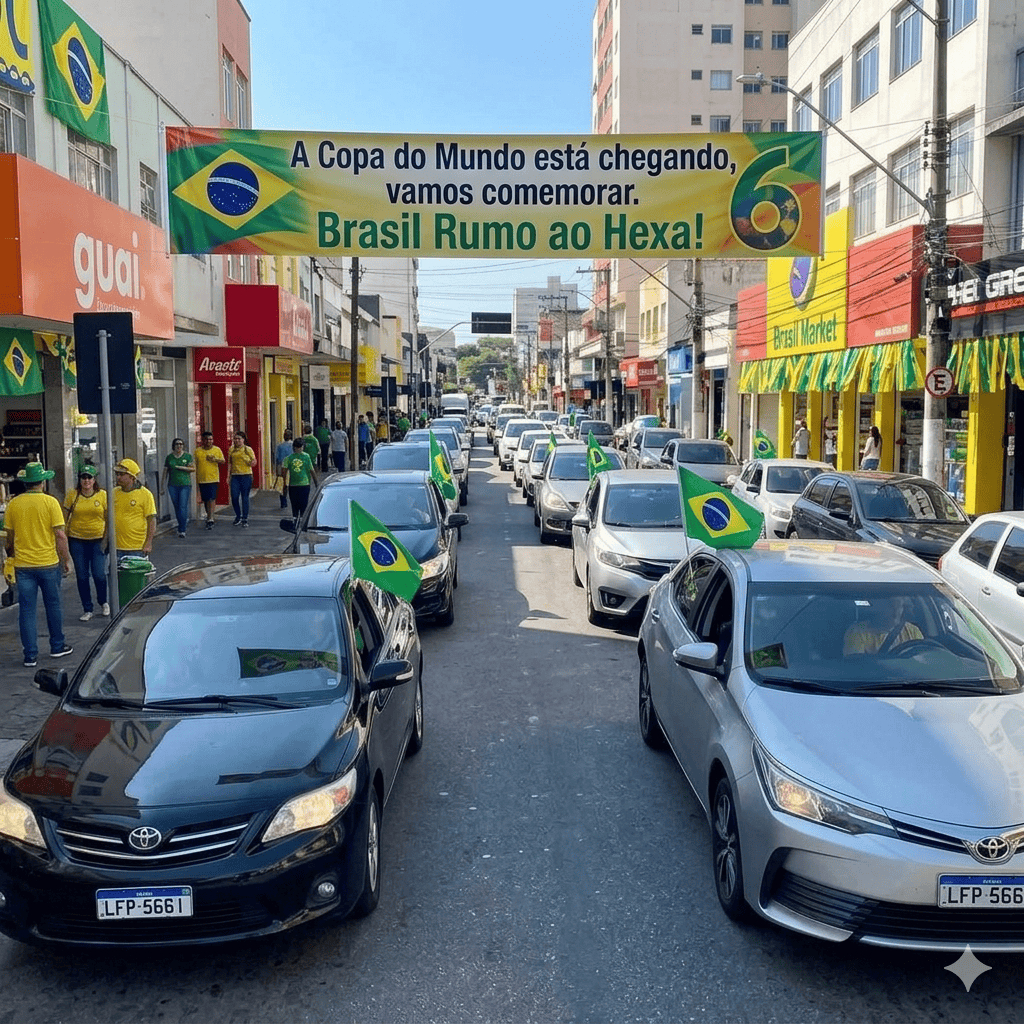 Bandeira do Brasil Carro Vidro Haste Reforçada Torcida Copa Do Mundo Premium Poliéster Decorativa Bandeirinha 40 x 30 cm