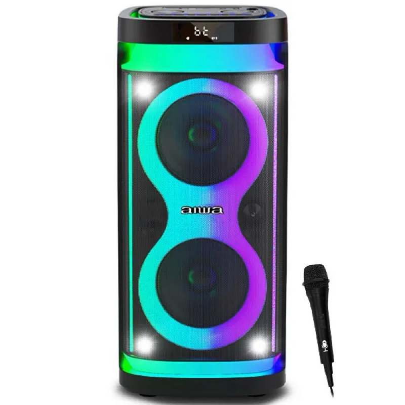 Caixa de Som Aiwa AWPOH4D 2 de 6.5" - 600 watts P.M.P.O - Bluetooth - USB - FM