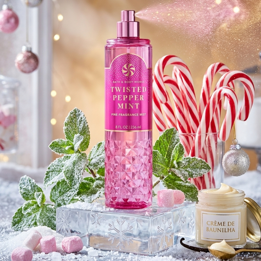 Body Splash Bath & Body Works: Twisted Peppermint Fine Fragrance Mist – 236ml