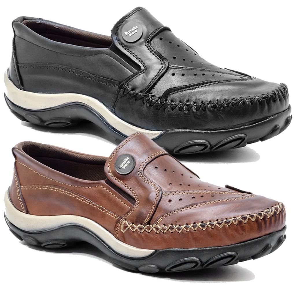 Combo Mocassim Masculino: Couro Legítimo, Preto e Havana Conforto Duplo! 21