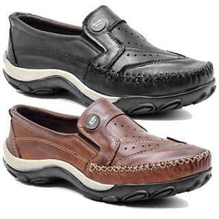 Combo Mocassim Masculino: Couro Legítimo, Preto e Havana Conforto Duplo! 21