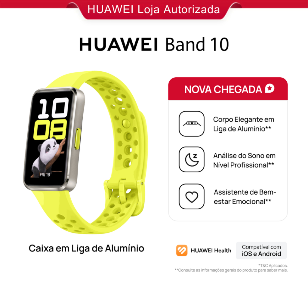 HUAWEI Band 10 Relógio Digital Smartchwatch Análise do Sono em Nível Profissional