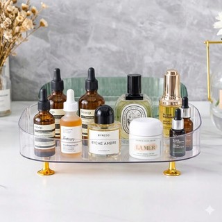 Organizador de Cosméticos e Maquiagem Transparente Multiuso Bandeja Ideal Para Perfumes C…