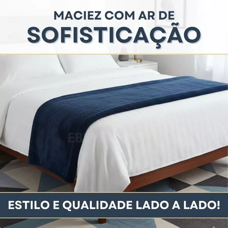 Cobertor Manta Casal 2,20x1,80 de Microfibra Soft Lisa Antialérgica — foto 2