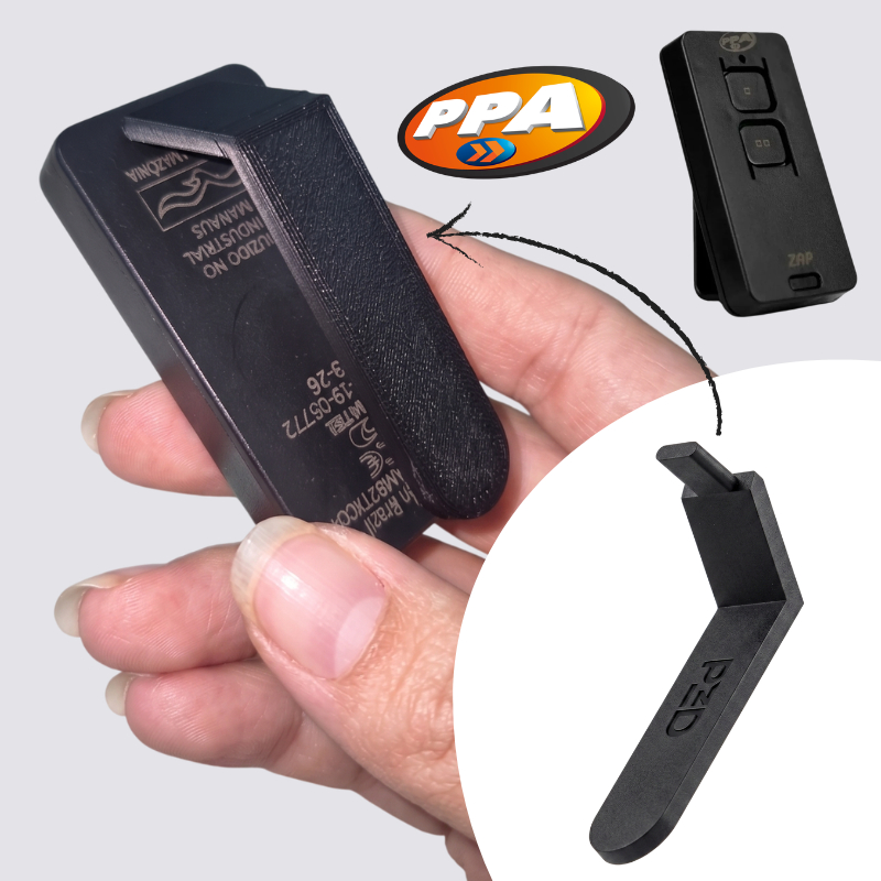 Clip Reforçado Alça Para Controle Remoto Portão PPA ZAP - Suporte