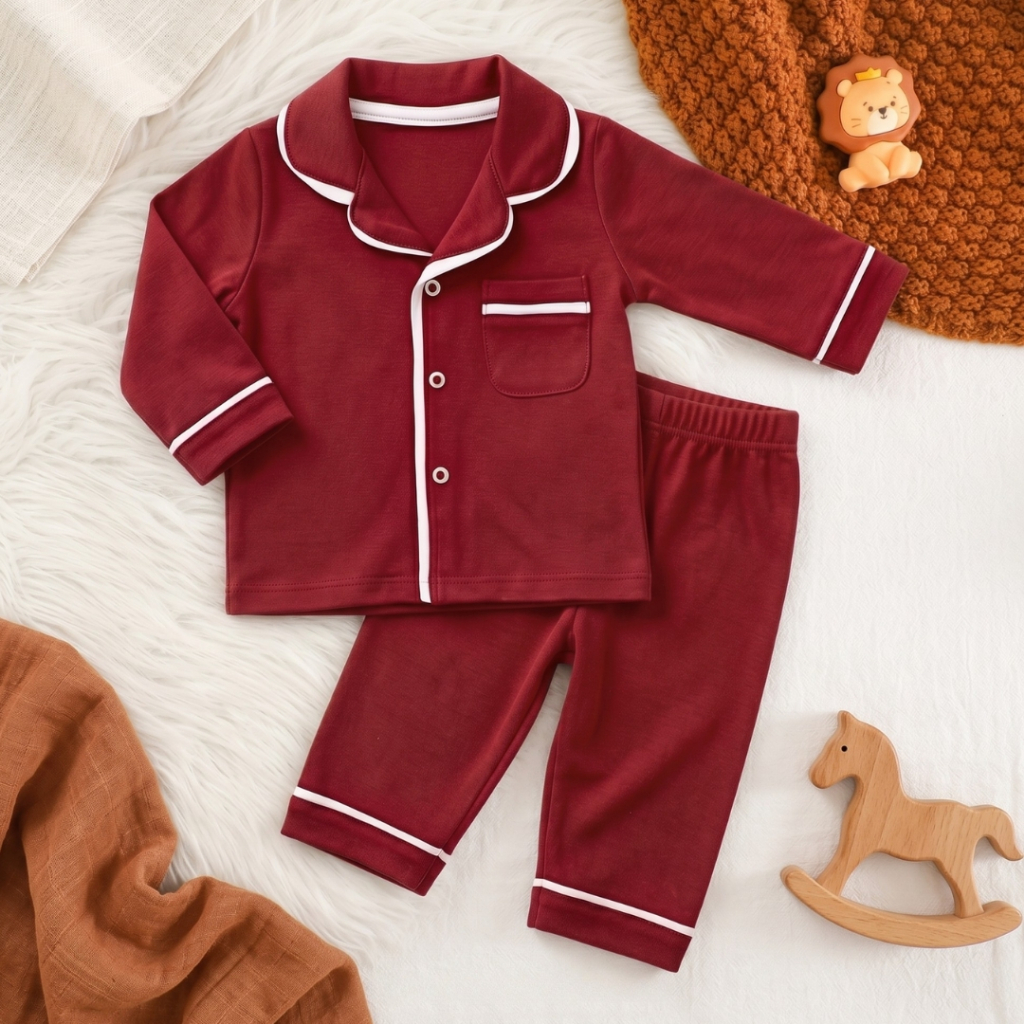 Pijama Americano Bebê em Cotton Algodão | Conjunto Pijama Infantil  p/ Menino e Menina | P M G