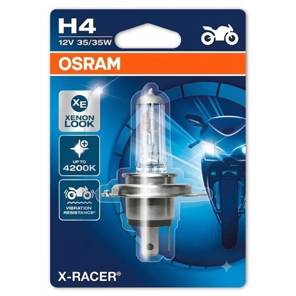 Lâmpada Osram X-Racer® H4 35/35w 12v P43t 4200k P/ Moto