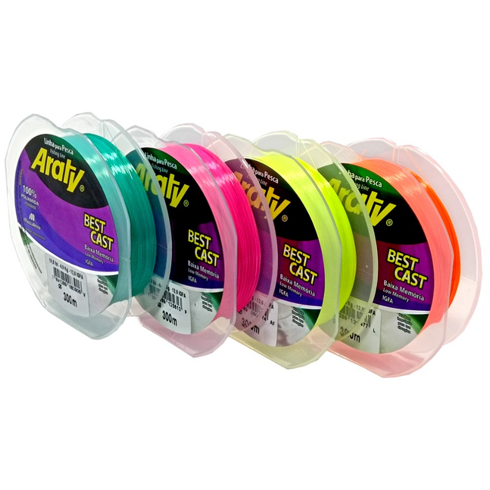 Linha de Pesca Araty Best Cast 300M Monofilamento Alta Resistência