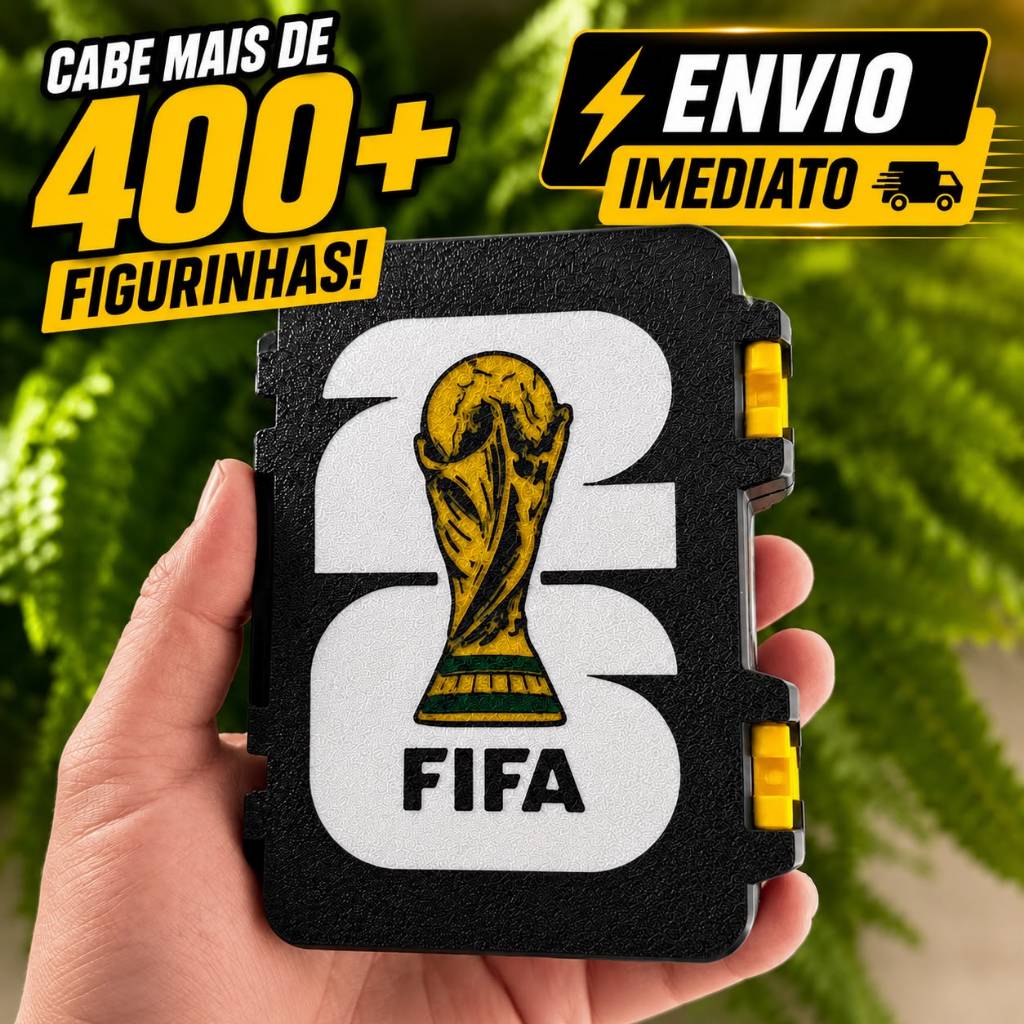 Caixa Porta Figurinhas Copa do Mundo 2026
