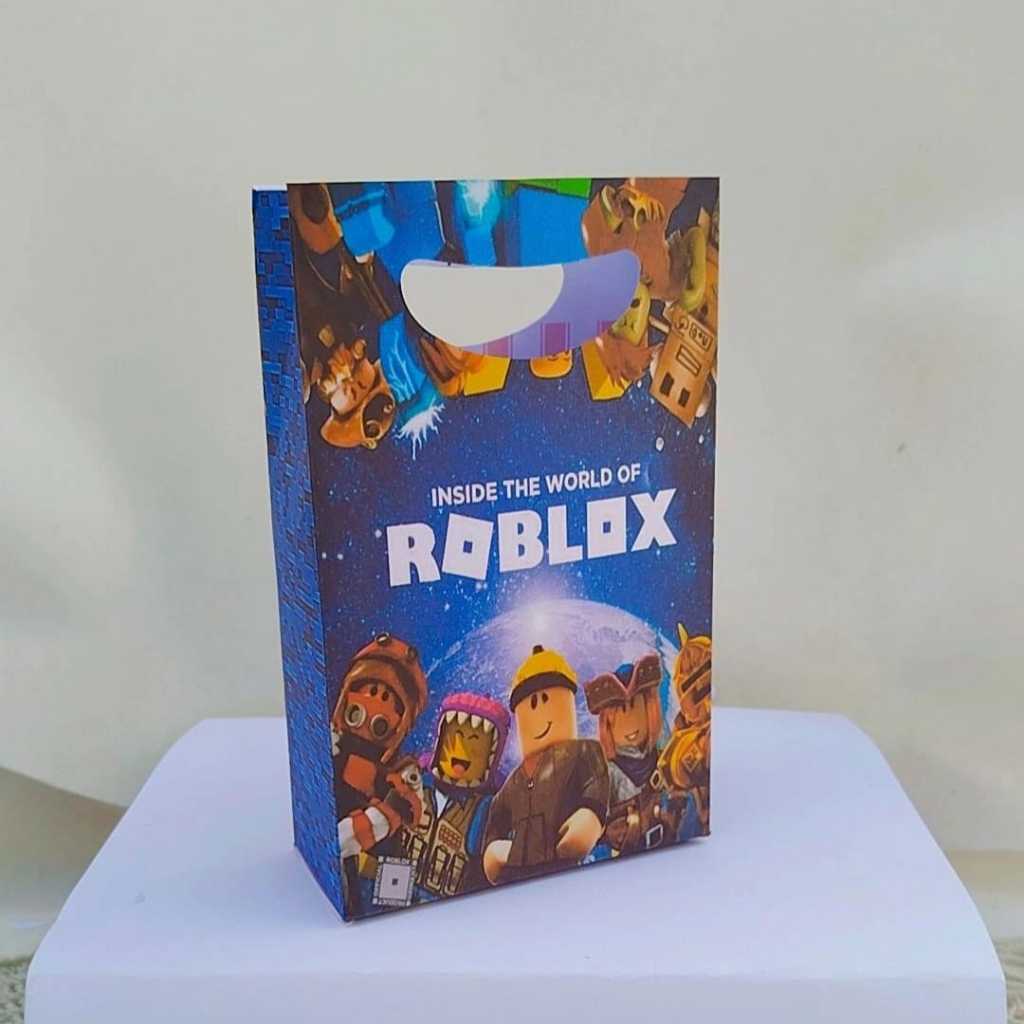 Kit Sacolinha Surpresa Festa Infantil Personalizada ROBLOX Lembrancinhas Aniversário PEGUE E MONTE