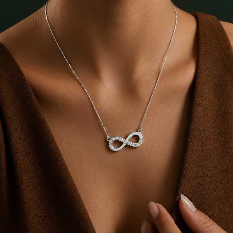 Gargantilha Infinito Prata 925 Elegante e Atemporal
