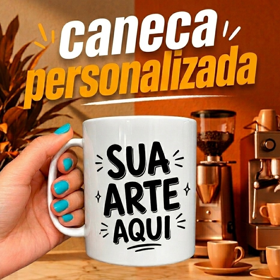 Canecas Personalizadas 320ml com Sua Arte, Foto, Logo, Plástico para Brindes, festas, casamentos