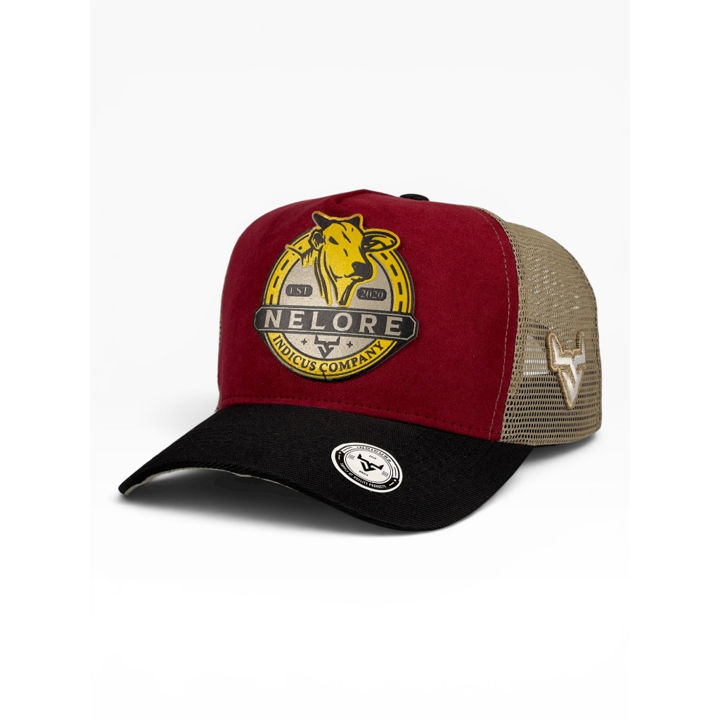 Boné Nelore INDICUS Original | Coleção Country Agro | Trucker Tela | Pecuária Rodeio Fazenda Regulador snapback