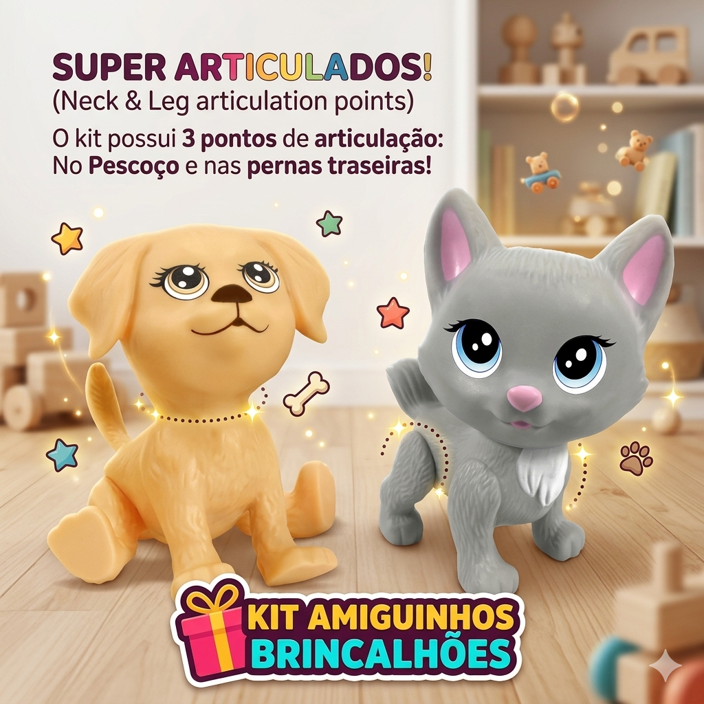Kit Hora do Banho Mini Pet Barbie –  Fofa com Banheira Pupee envio imediato
