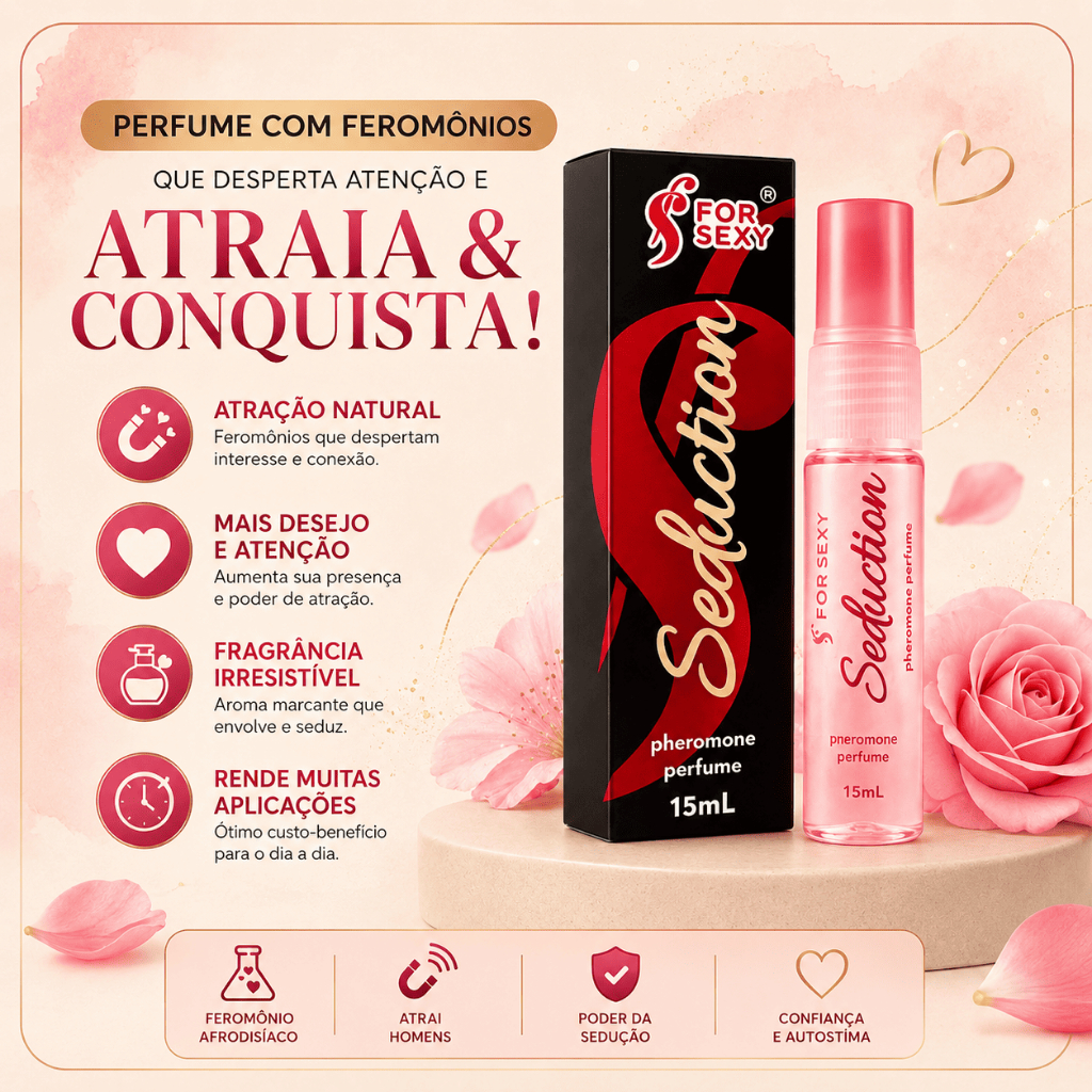 Perfume Feminino Seduction Feromonio Atrai Homens Sedução 15ml For Sexy