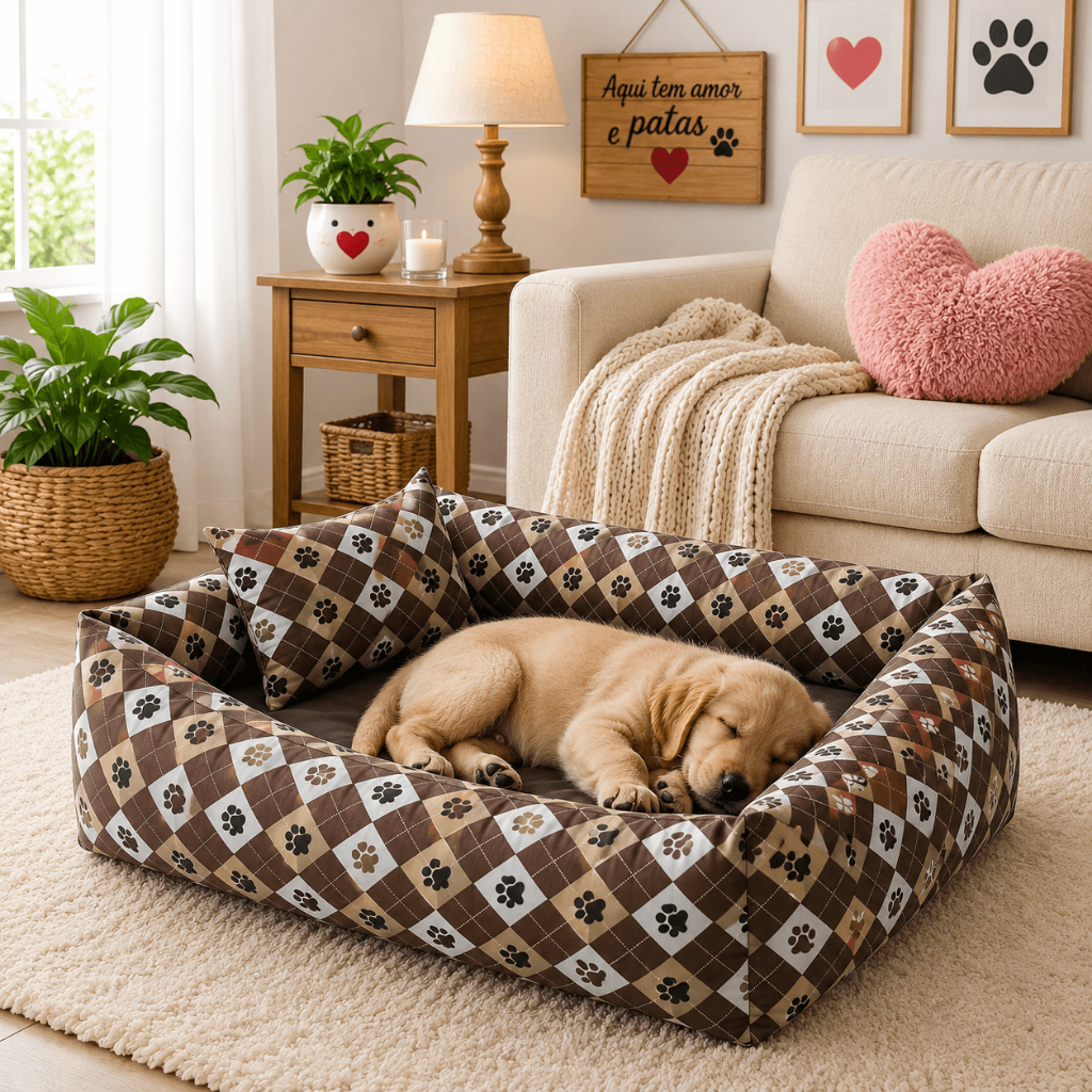 Caminha Pet Luxo | Super Macia e Confortável M G GG + com travesseiro de brinde.