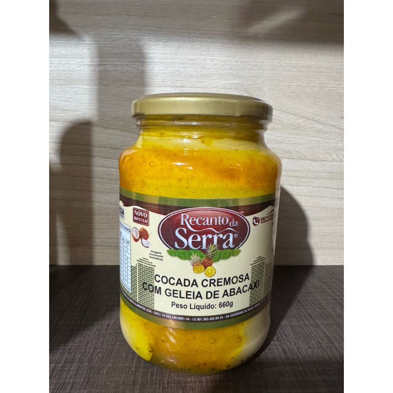 Cocada Cremosa com Abacaxi 660g - Recanto da Serra