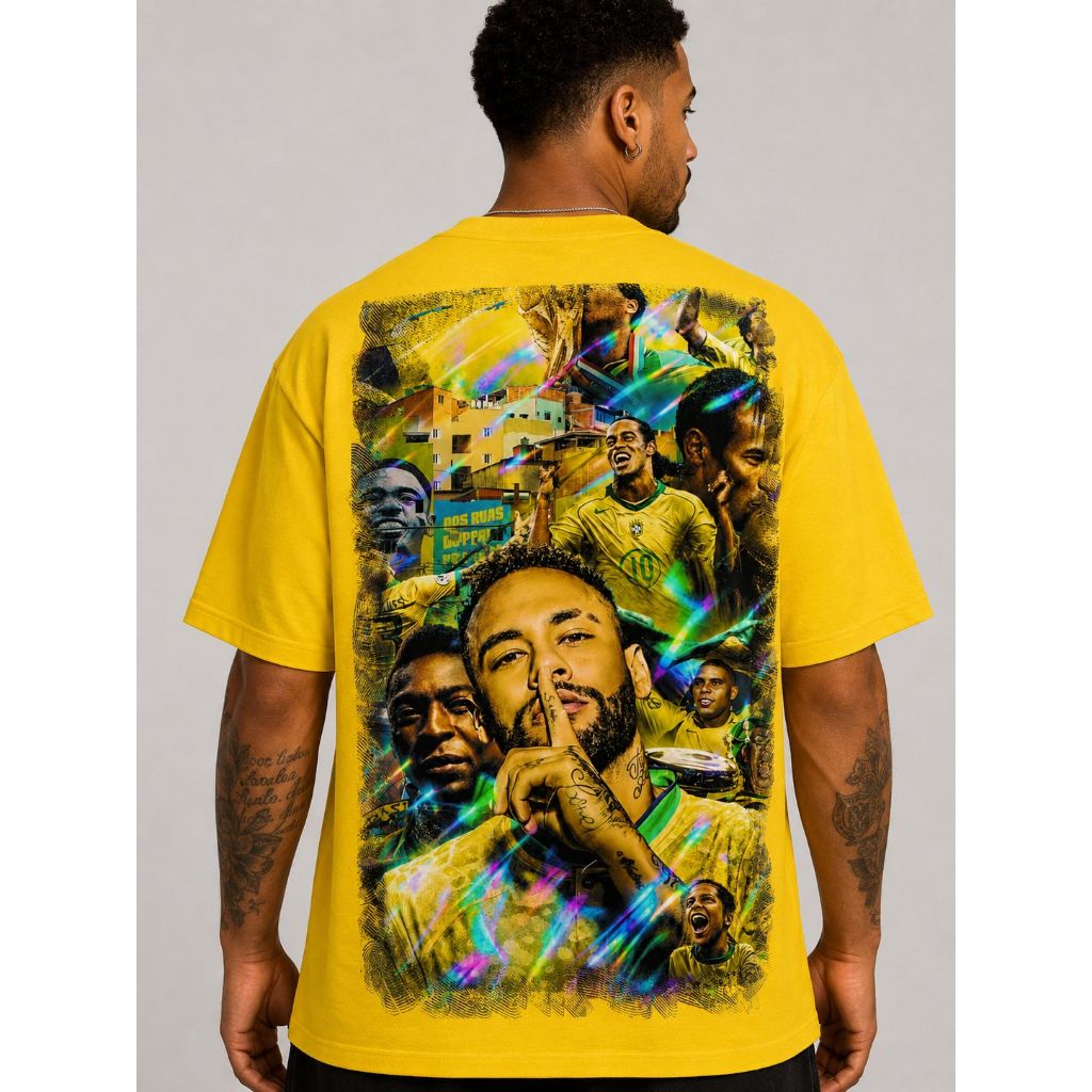 Camiseta Brasil Camisa NEY COPA DO MUNDO Lançamento Premium Masculina