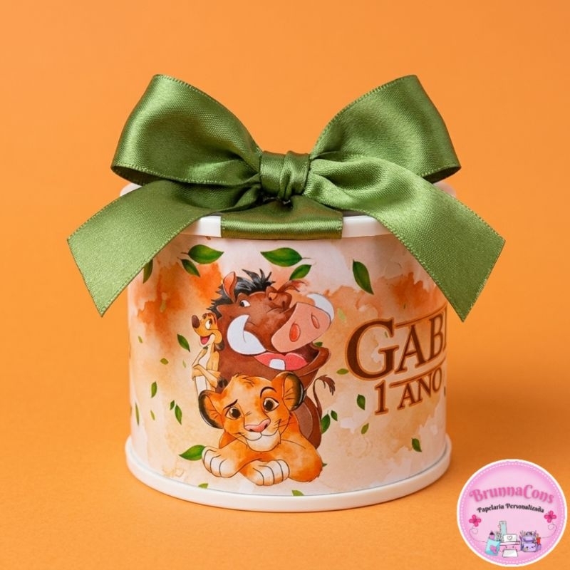Tubolatas Personalizadas 5x6- REI LEÃO - Lembrancinha Maternidade/Festa Infantil/ Chá de bebê - DIVERSOS TEMAS