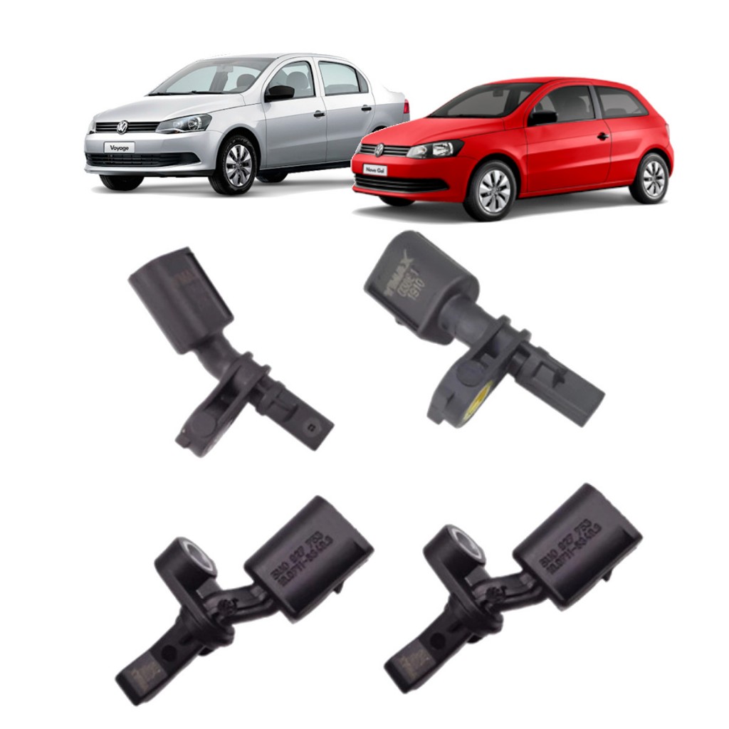 Kit 4 Sensor Freio Abs Voyage Gol G6 G7 1.0 1.6 13/
