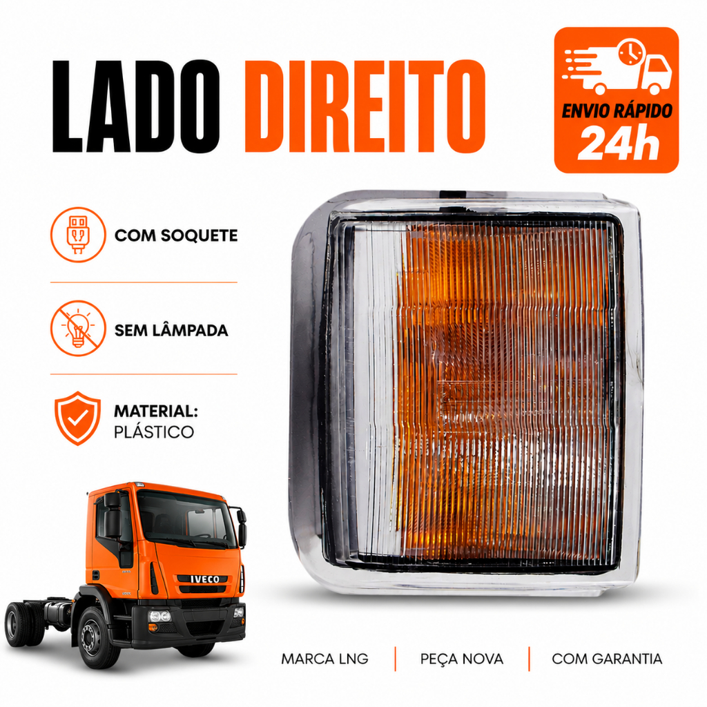 Lanterna Seta Pisca Iveco Eurotech Cursor Lado Direito Com Soquete Sem Lâmpada - Compatível