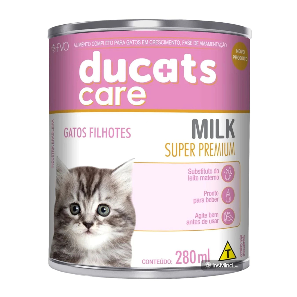 Ducats Care 280ml Leite Pronto para Gatos Filhotes Super Premium FVO