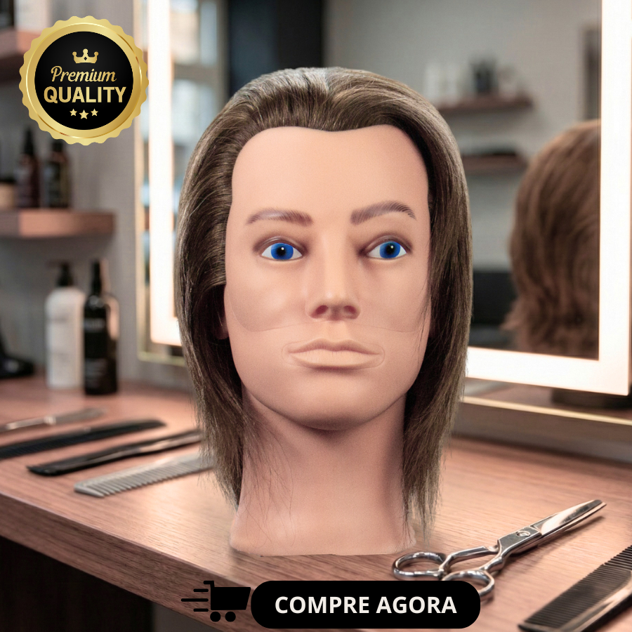 Manequim Cabeca De Treino Masculino Sem Barba Cabelereiros