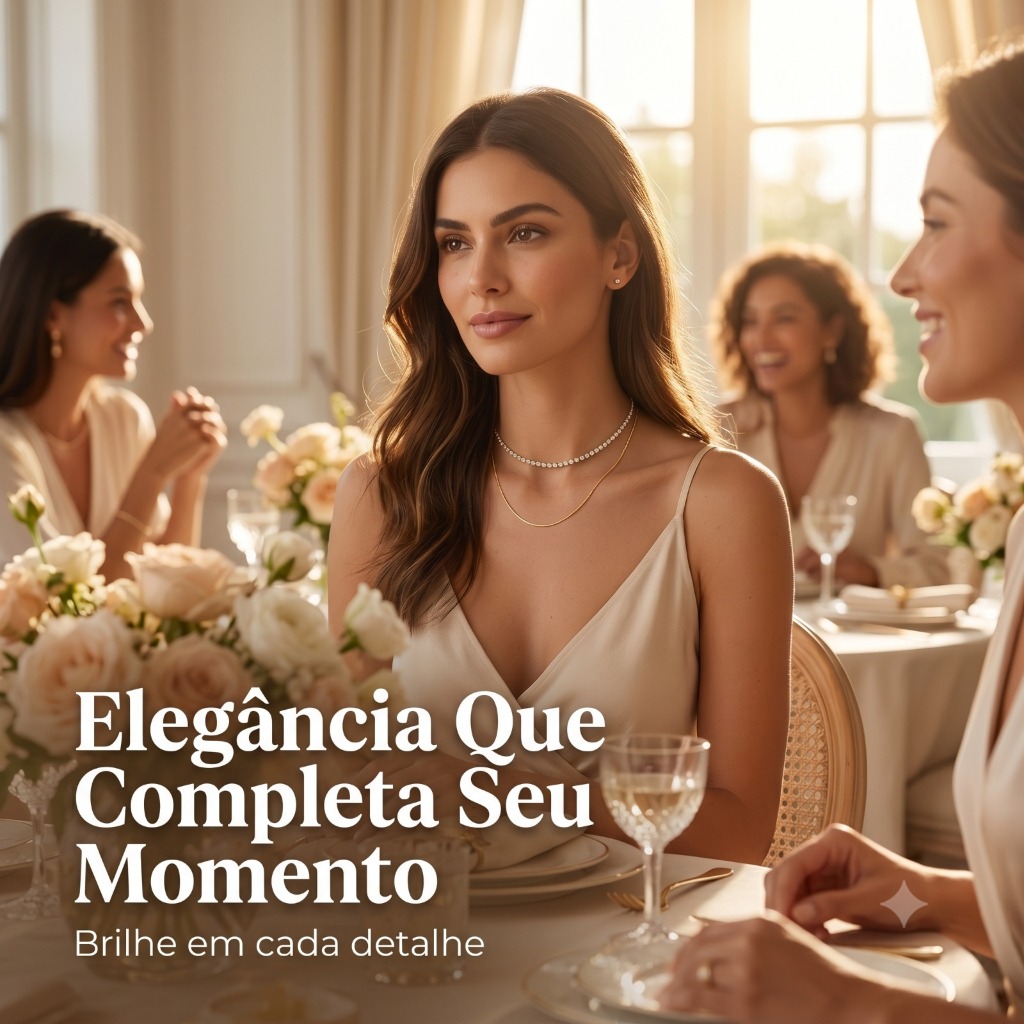 Colar Duplo Riviera Veneziana Folheado a Ouro 18K com Zircônias + Brinco de Brinde ENVIO IMEDIATO — imagem 2 de 2