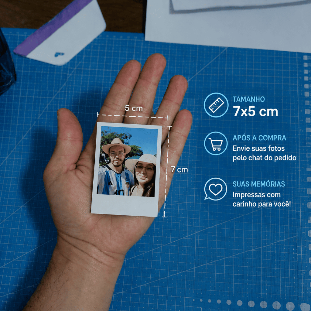 Mini Fotos Instantâneas Personalizadas 7x5cm Papel Fotografico 230g