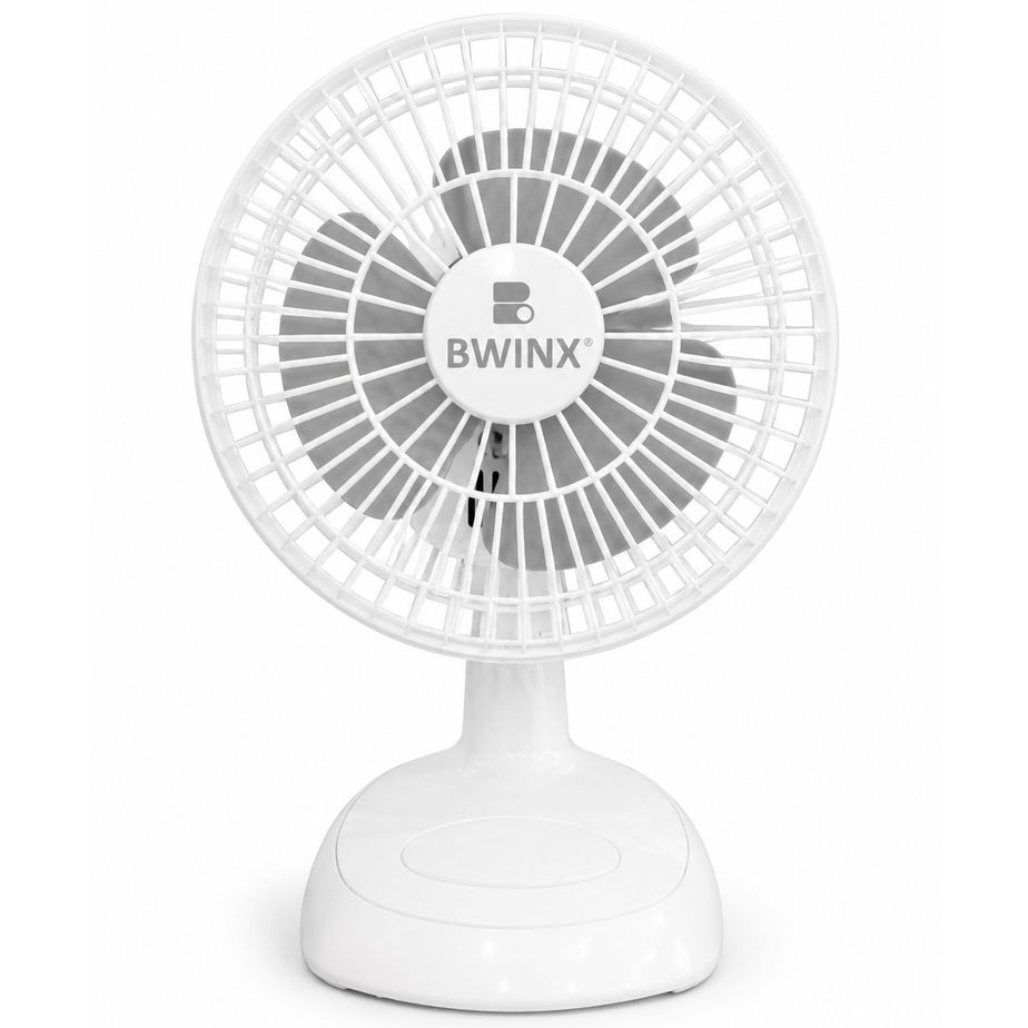 Ventilador de Mesa ou Parede Mini Turbo 20cm 127V 26W Branco/Prata Bwinx