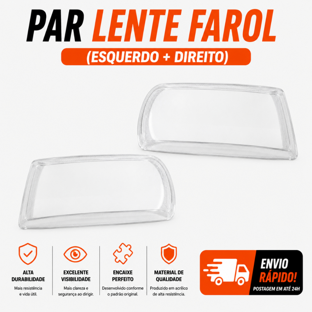 Par Lente Farol Scania Série 5 CABINE G124 P124 R124 - 2013 2014 2015 2016 2017