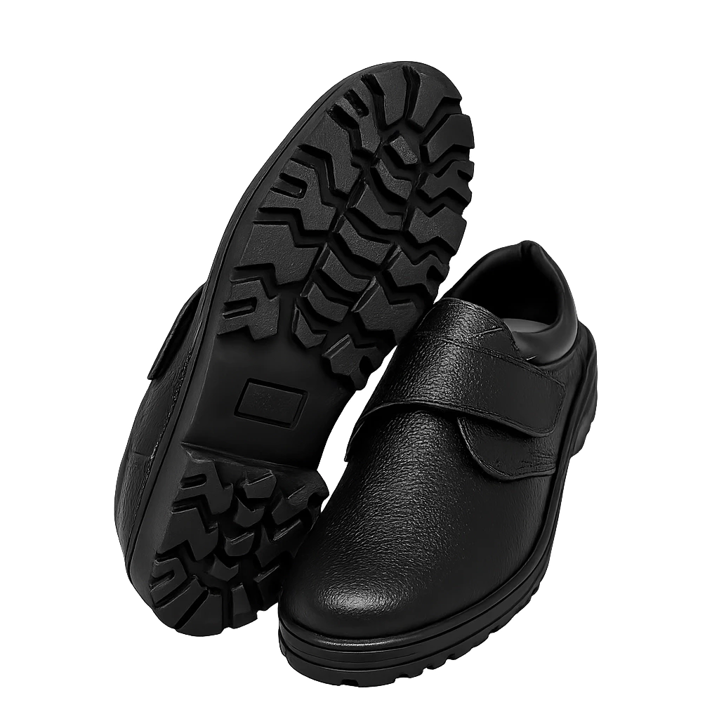 Sapato de Segurança Antiderrapante Preto com Velcro | Confortável e Resistente — imagem 1