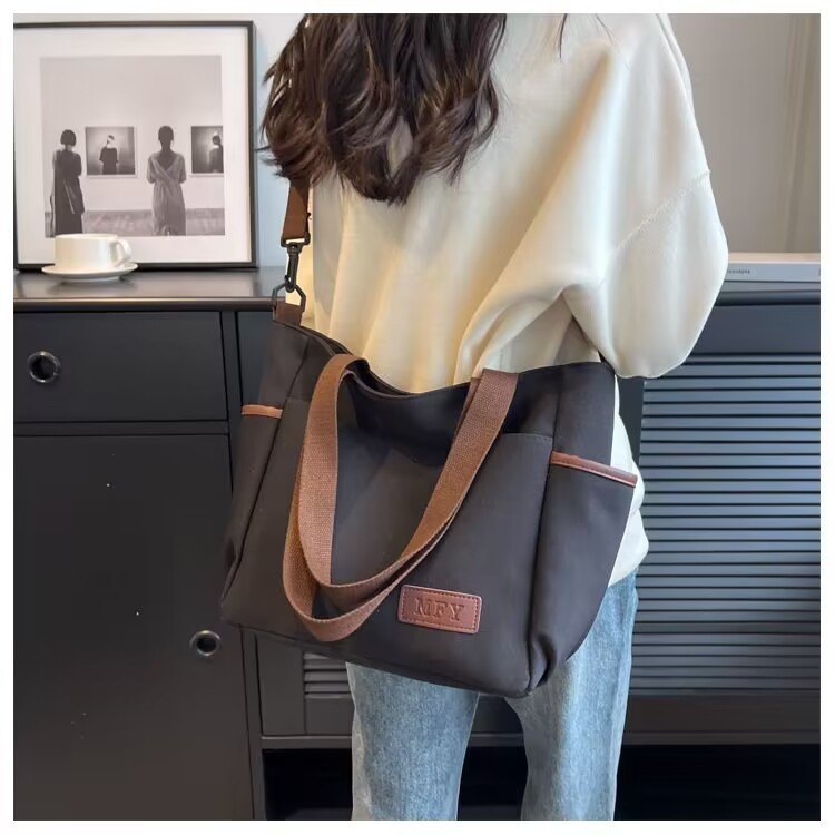 Bolsa Feminina Grande Tote Multi Bolsos Axilar Ombro Transversal Casual Grande Capacidade