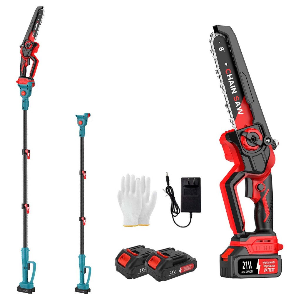 Mini Motosserra Elétrica Portátil 21V Bivolt 550W 6" 8" , ideal para poda e trabalhos em madeira