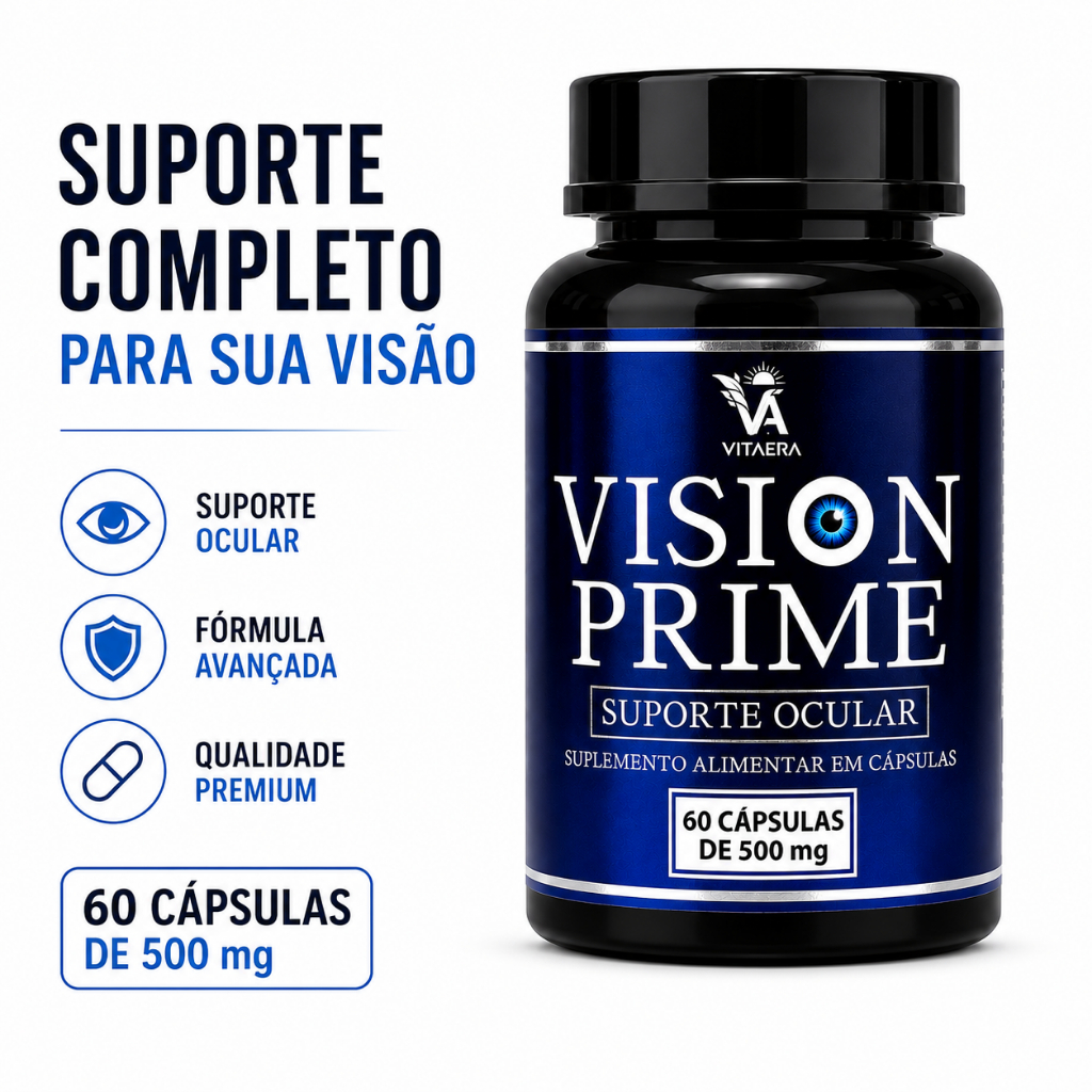 Vision Prime Luteina Zeaxantina e Astaxantina Vitaminas Suplemento Alimentar 60 Cápsulas